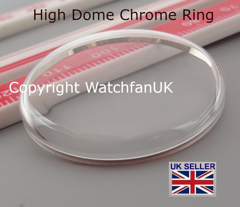 Sternkreuz High Domed Acrylic Crystal With Chrome Tension Ring 27mm to 33.6mm