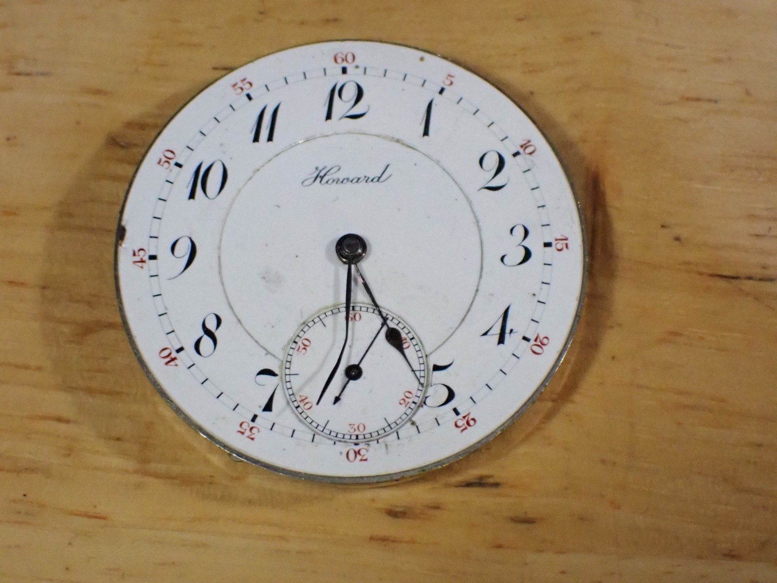 E Howard 17 Jewel 3 Adj Manual Wind Pocket Watch Movement good balance Series 3