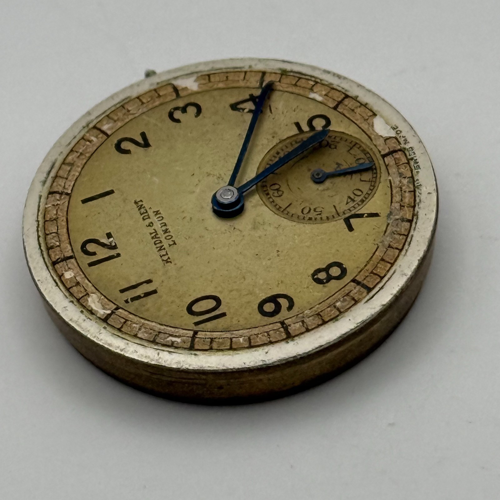 Kendal & Dent London Watch Movement 17 Jewels Manual Wind Vintage Parts 27mm
