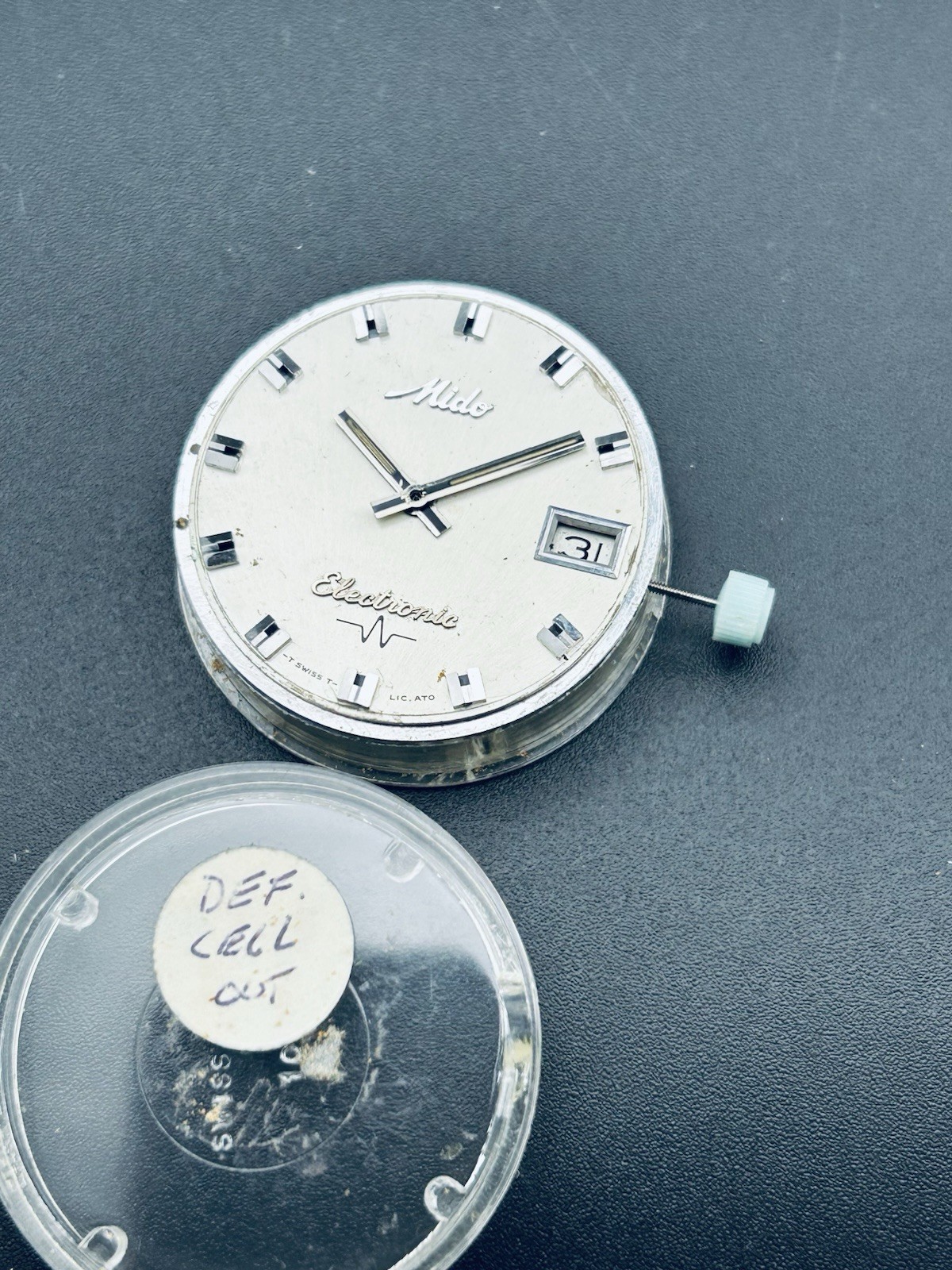 Genuine MIDO ELECTRON Movement- USE NOT WORKING – SOLD AS FOR PARTS (W11)