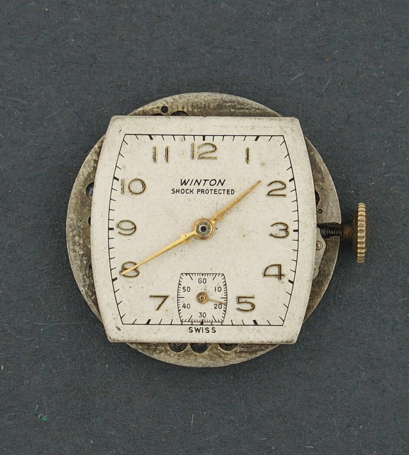 Vintage Winton 14-8 15J Wrist Watch Movement for Parts or Repairs #W137