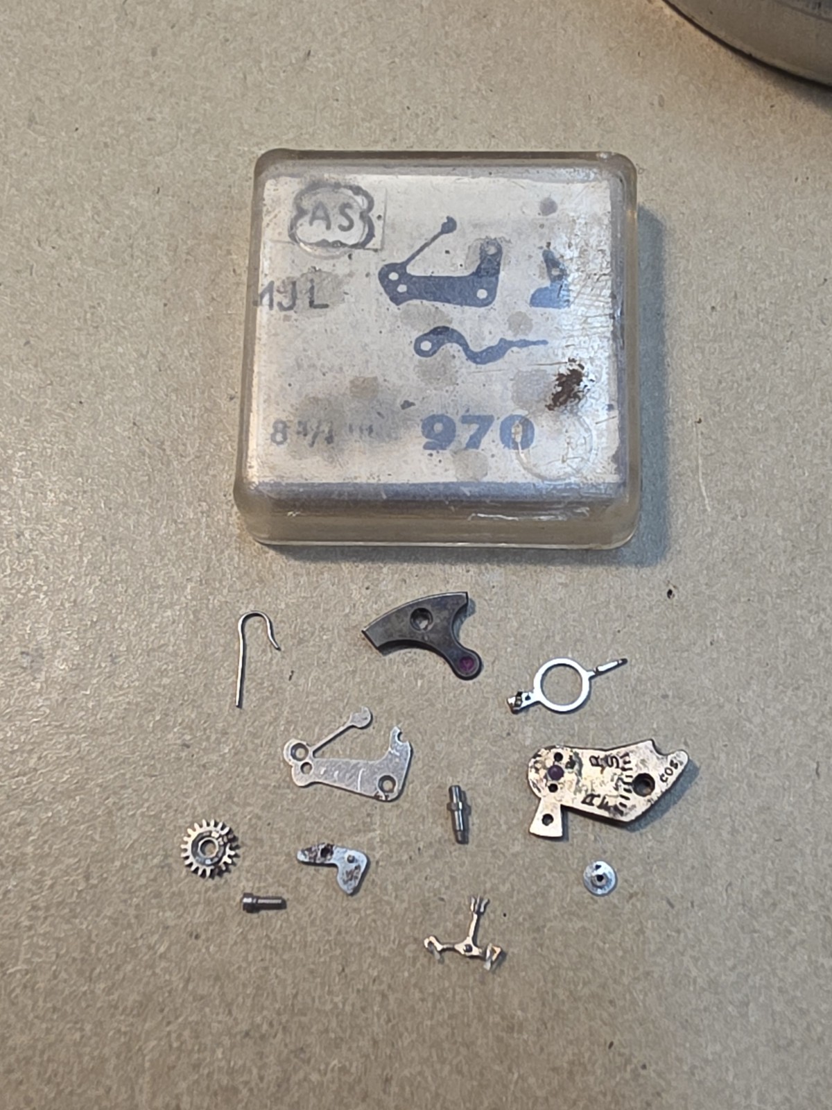 Small Lot Of Vintage NOS AS A. Schild 970 Parts-Jewelled Roller, Pallet Fork, ..
