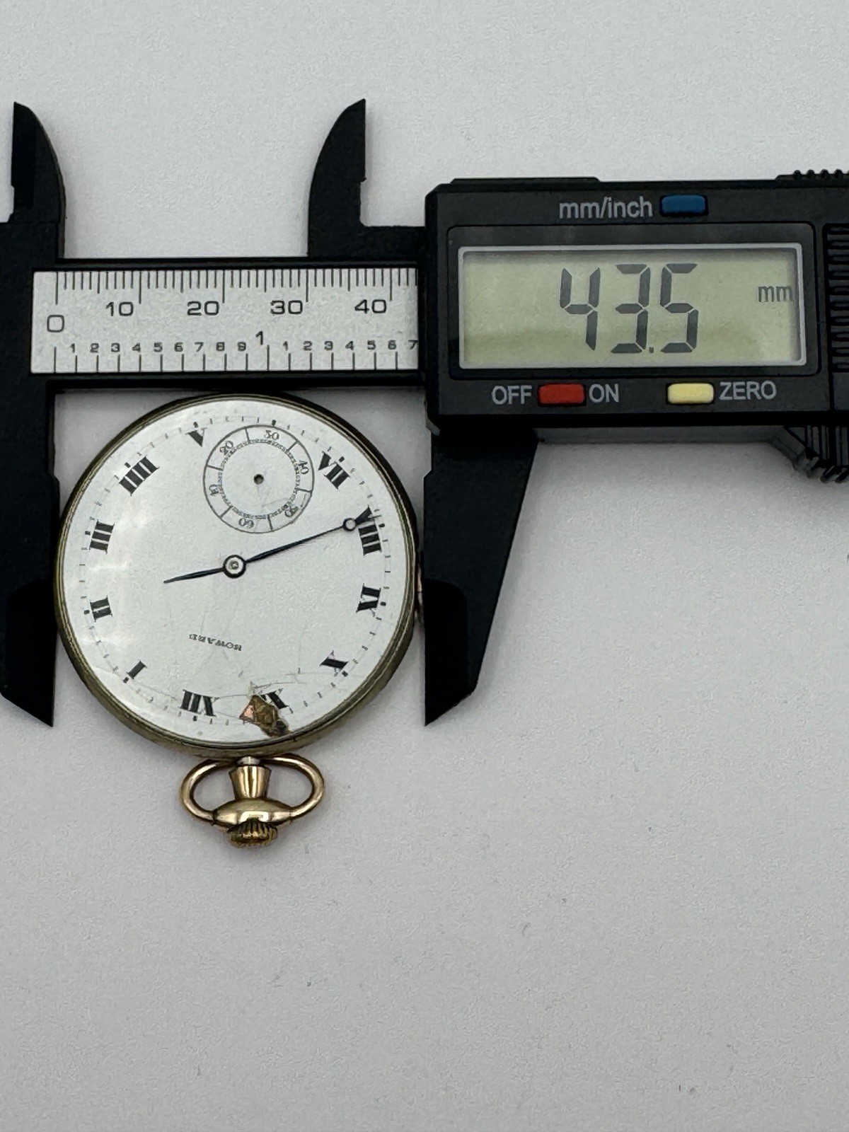 Vintage Howard 12s 17J Series 7 Pocket Watch Movement For Parts Or Repair