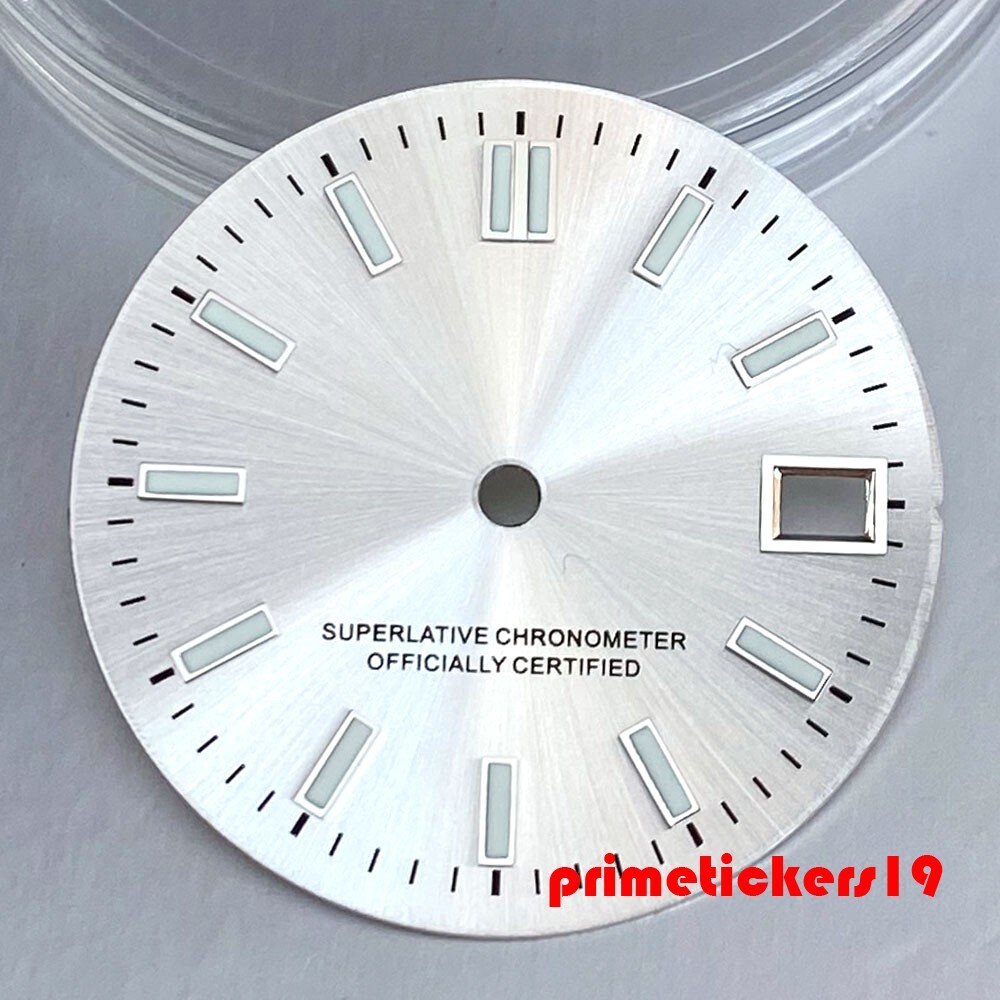 29mm NH35 Automatic Watch Dial+Hands Set Multicolor Face Date Luminous Sterile