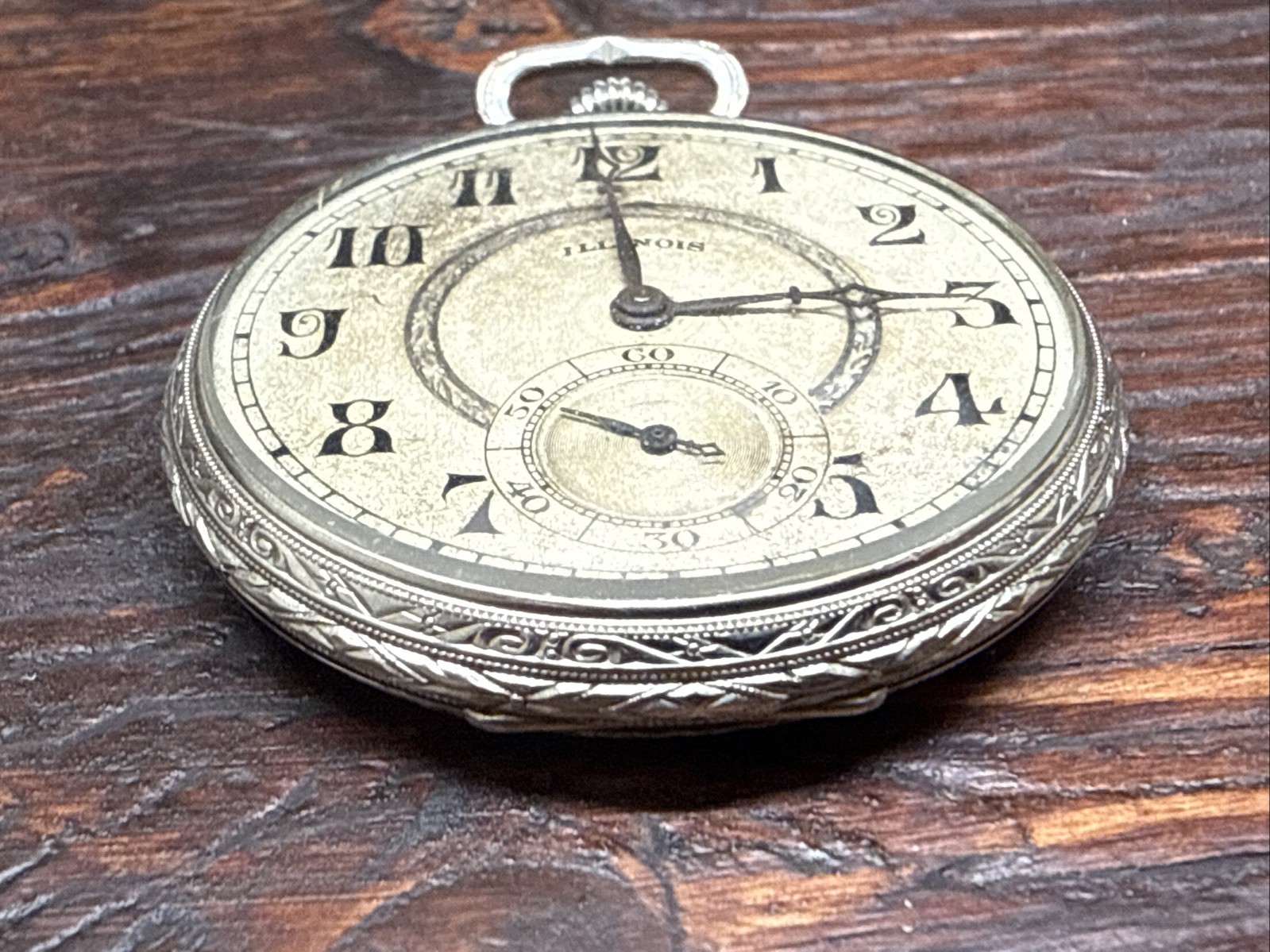 1925 Illinois Model 3 Grade Autocrat 17J 12s Pocket Watch Movement – Running