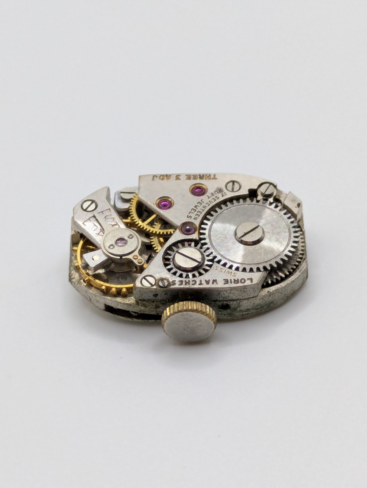 FHF 80 17 Lorie Ruby Jewel Manual Watch Movement Swiss Faulty 15mm