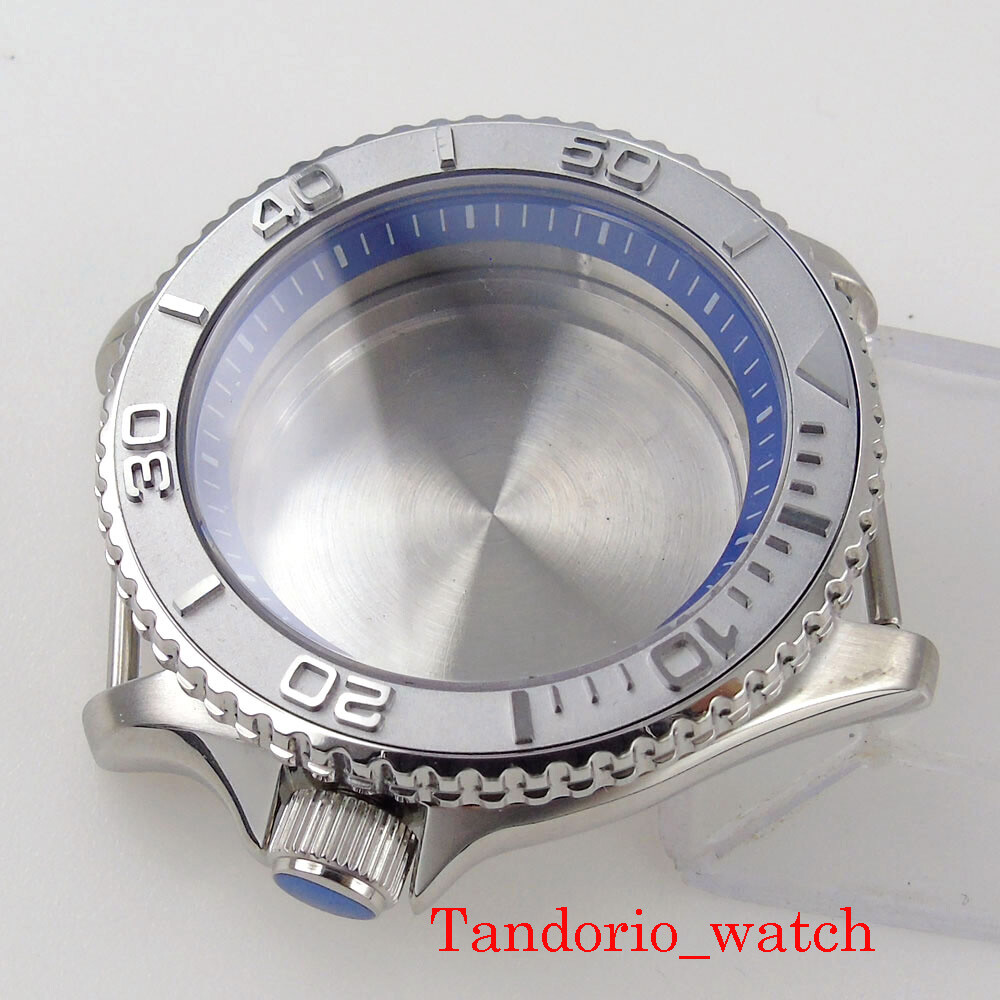 41mm Watch Case Parts Sapphire Glass Steel Insert Fit NH34A NH35A NH36 SKX007