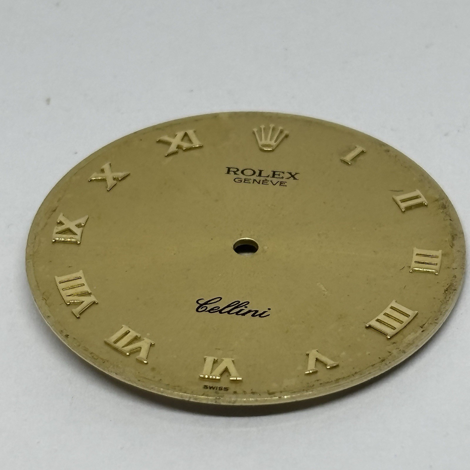 Original Rolex Cellini Dial For Caliber 1602 Gold Dial Roman Numerals