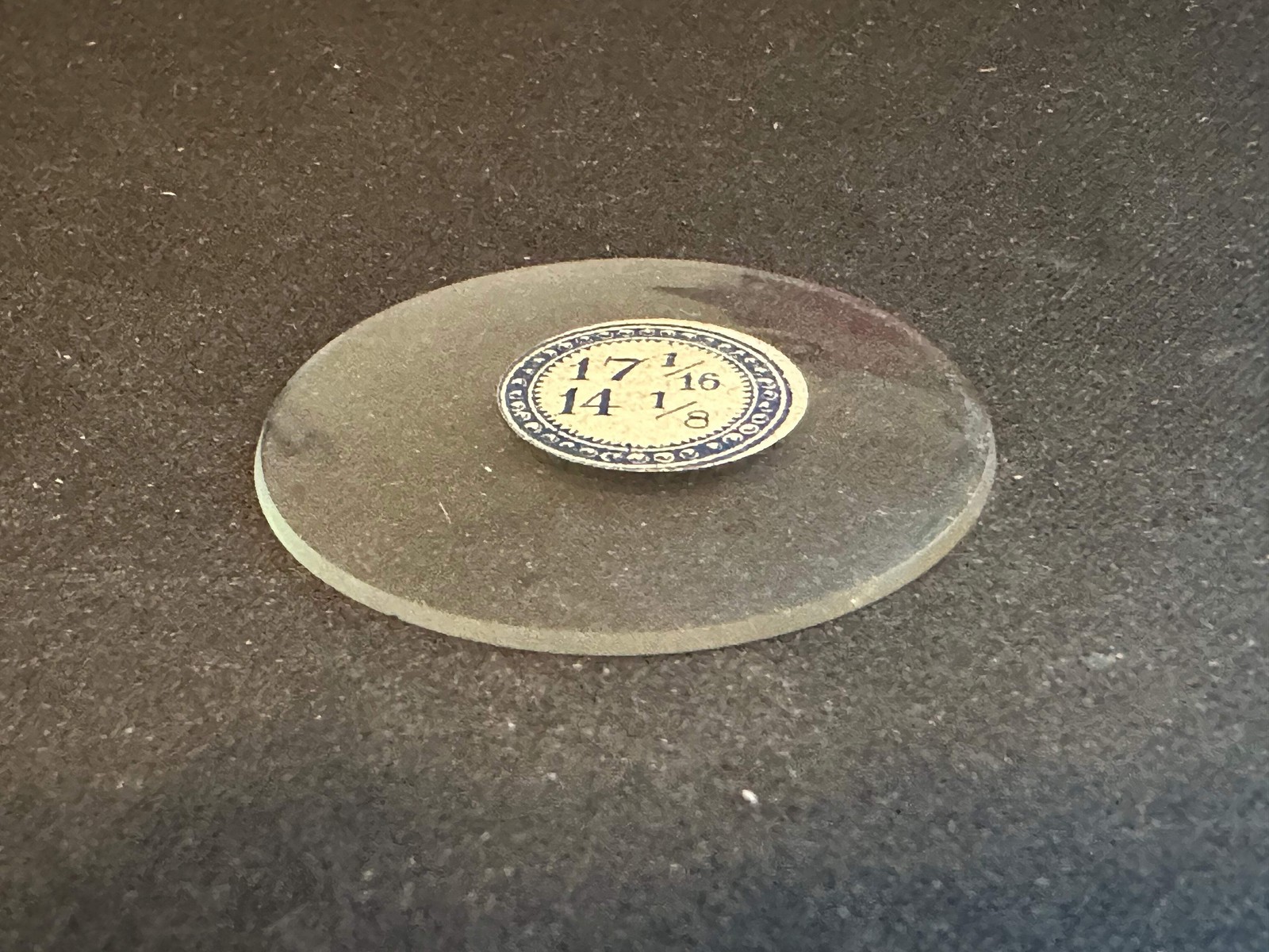 Vintage Beveled Glass Pocket Watch Crystal 17-1/16 (~38.5mm) – NOS