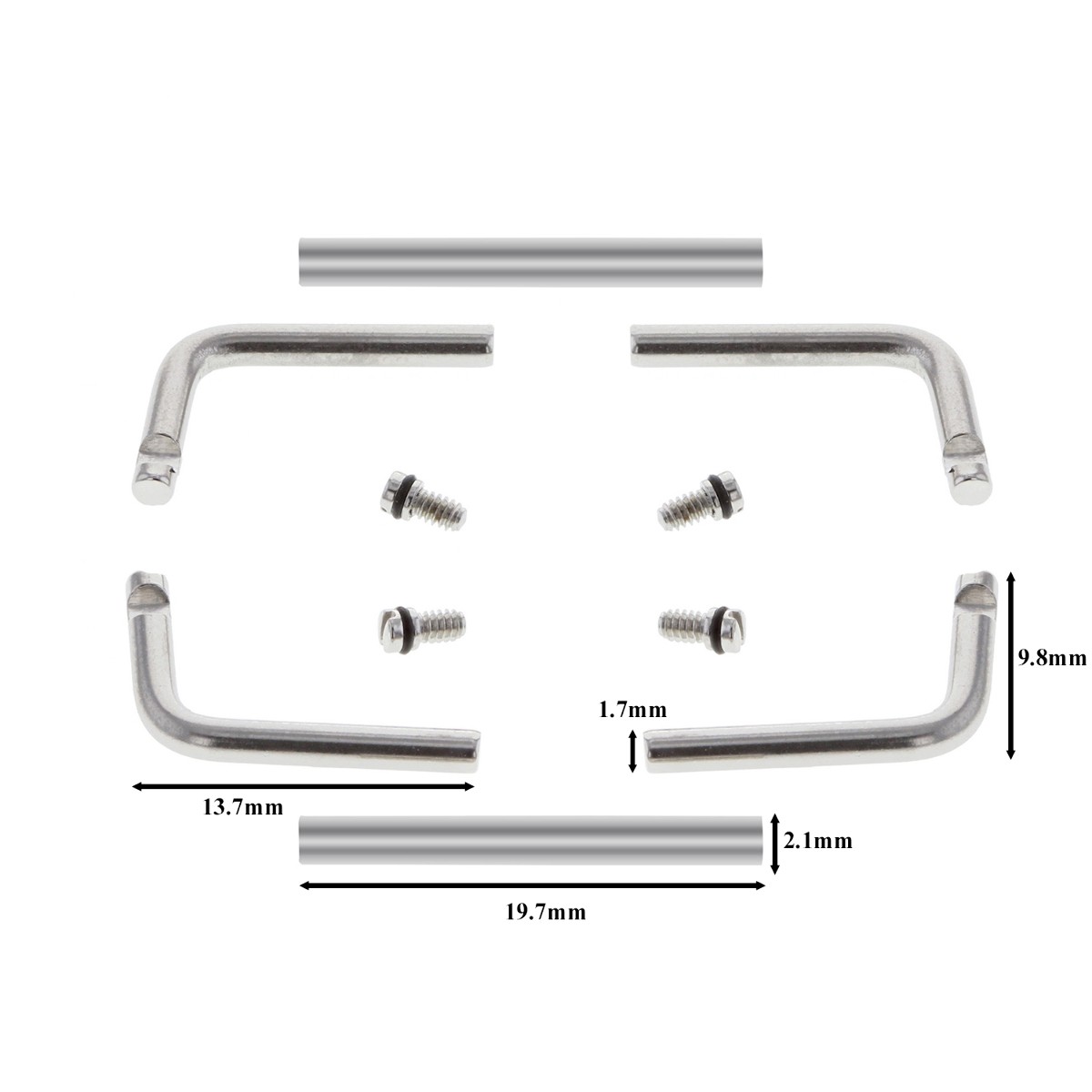 1 SET BAR,SCREW,CONNECTOR FOR PANARAI PAM WATCH 183369 RADIOMIR CHRONO STEEL