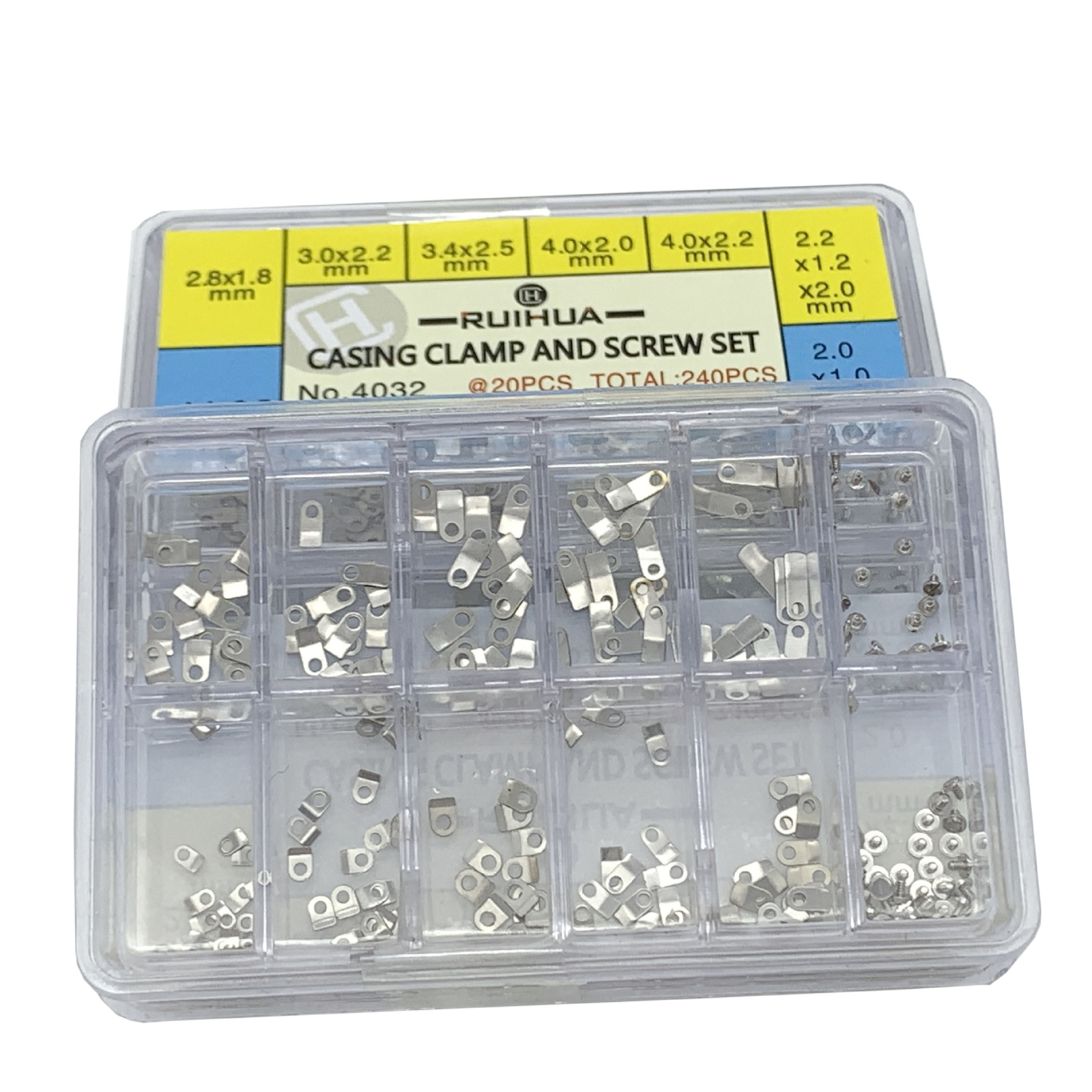 12 Sizes Casing Clamp and Screw Set Watch Repair Parts For ETA 2836/2834/2846
