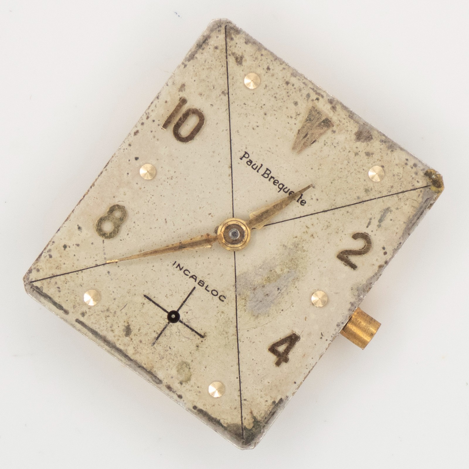 Vintage Paul Breguette 18.5 x 21.5 x 5.2 mm 17-Jewel Wristwatch Movement