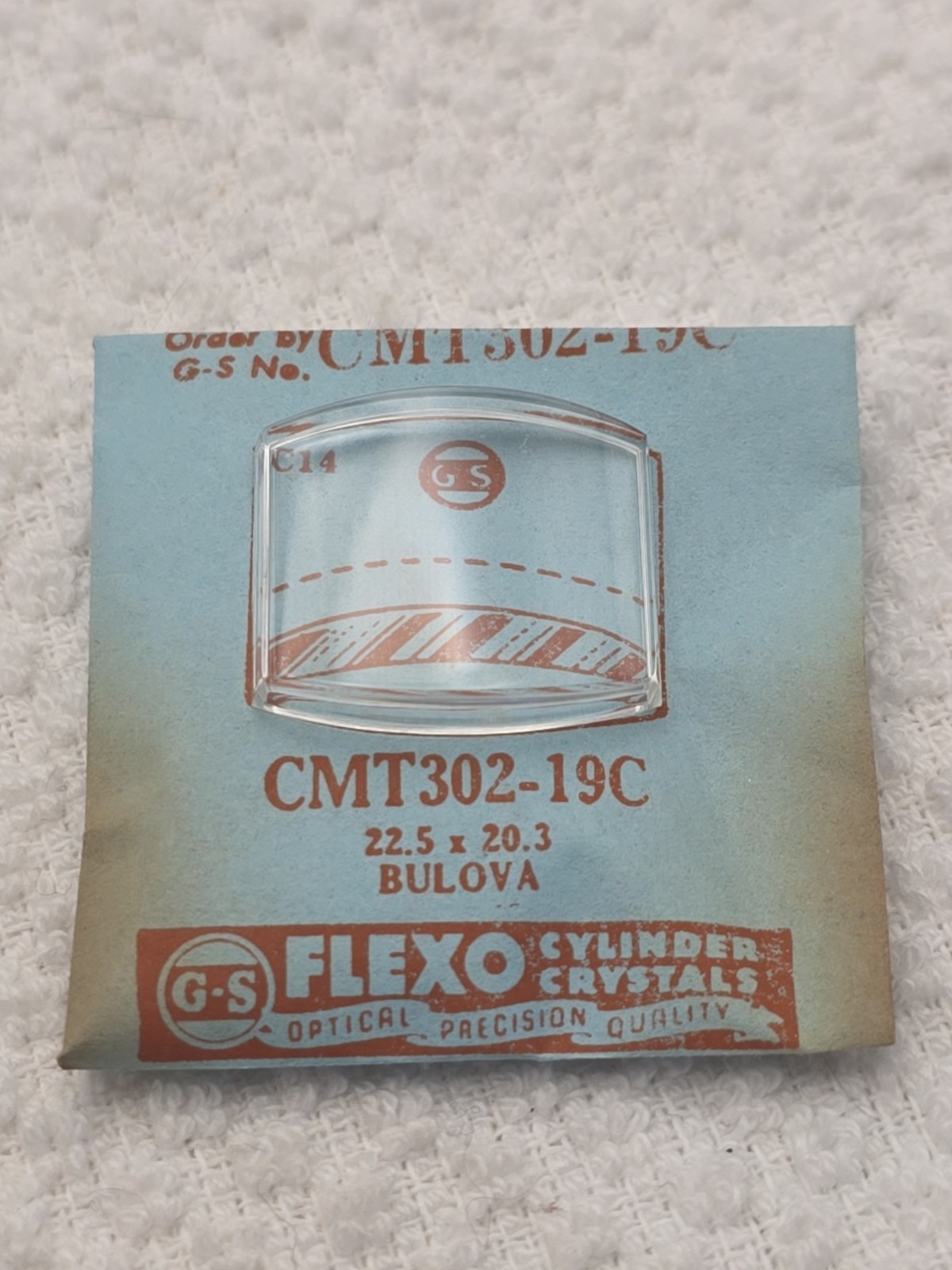 G-S Watch Crystal CMT302-19C Bulova 22.5X20.3