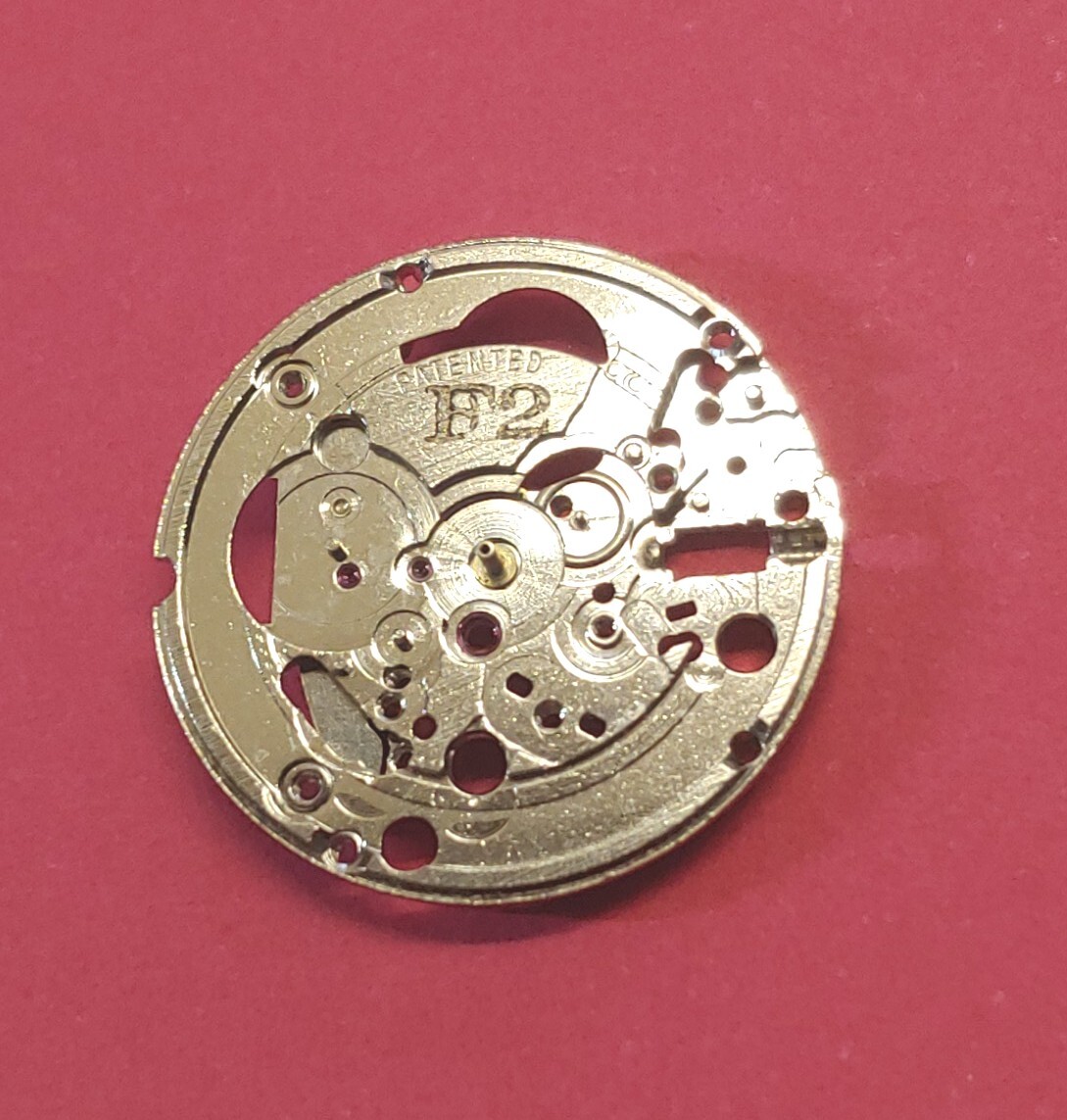 ETA 956.111 F2 Patented NOS 7 Jewel Movement Base Plate. Highly Polished Finish