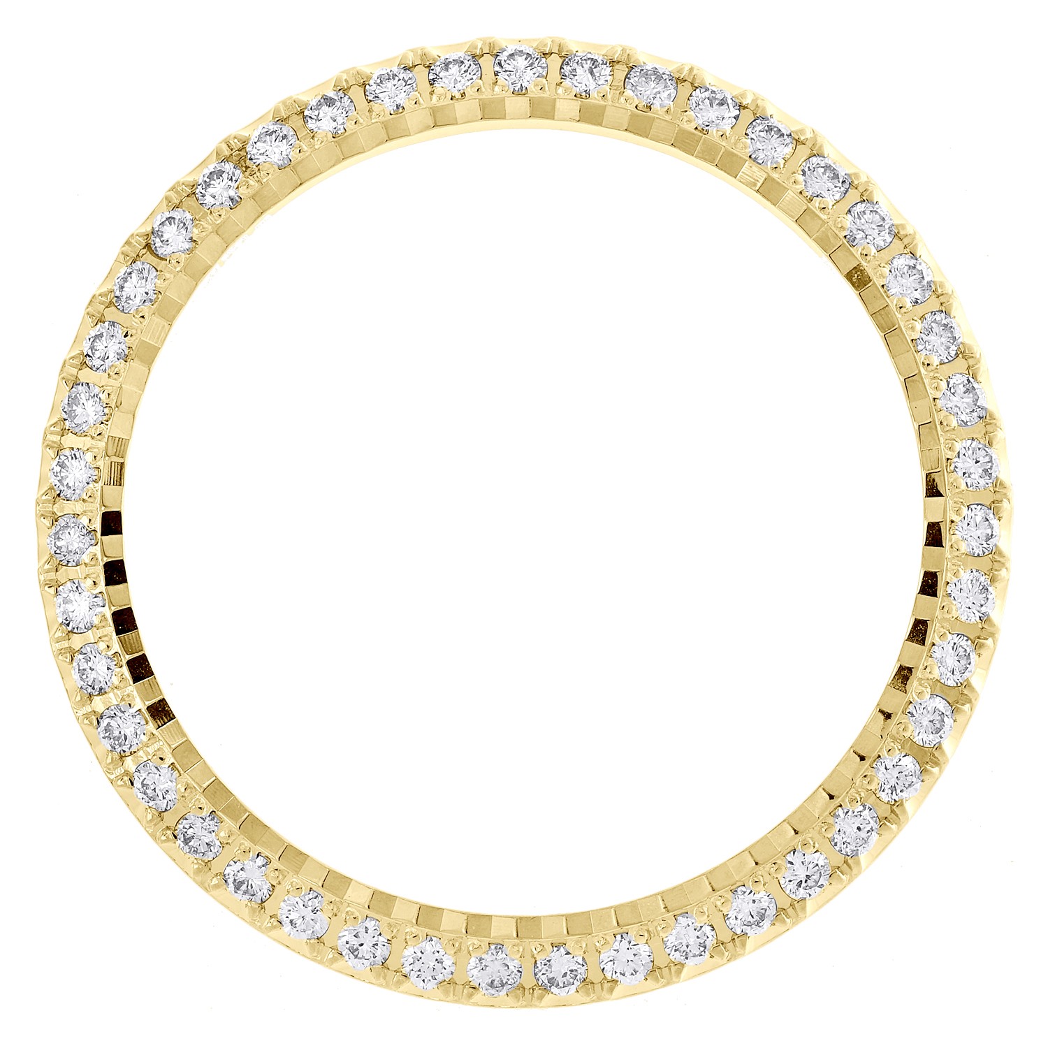 Custom U-Cut Fluted Diamond Bezel For Rolex DateJust 36 Fits 36mm Watch 1.50 CT.