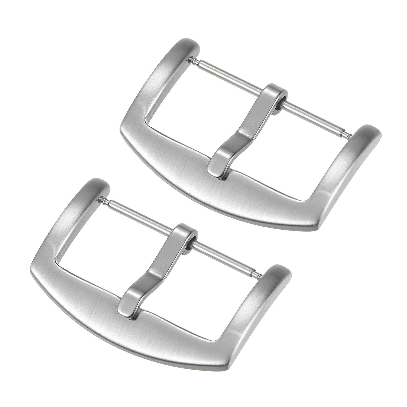 2Pcs Watch Brushed SUS201 Arc Side Type Buckle for 28mm Width Watch Bands