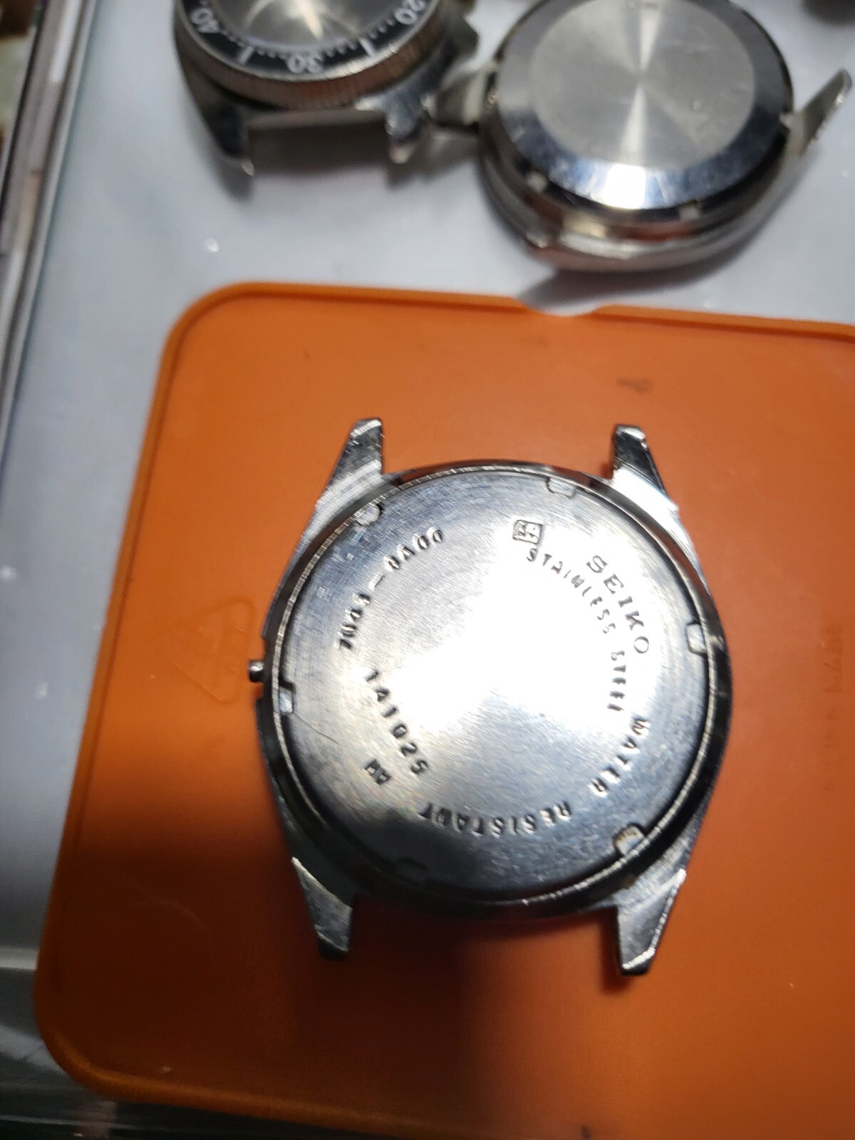Watch Case Seiko Genuine No. 141025 7N43-8A00 Stainless Steel
