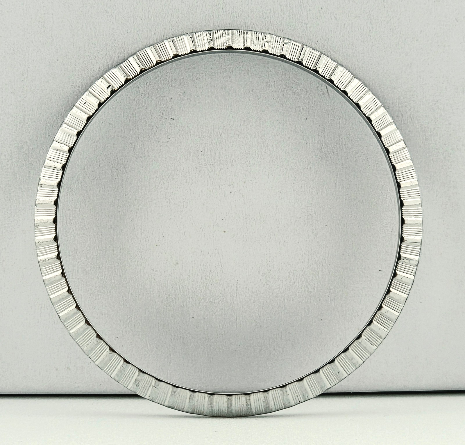 ROLEX DATEJUST ENGINE TURN STEEL BEZEL FOR 16030 1603 GENUINE