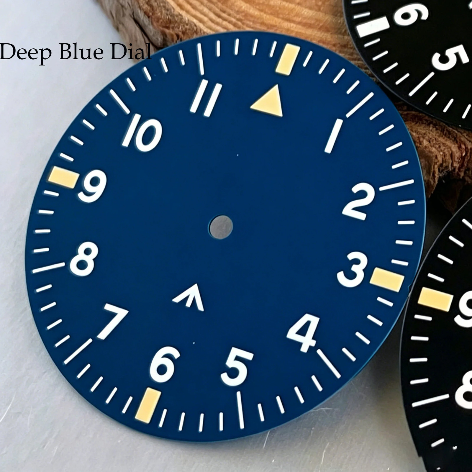 Tandorio New 33.5mm No Logo Blue/Black Mod Watch Dial For VH31/PT5000/NH35 NH36