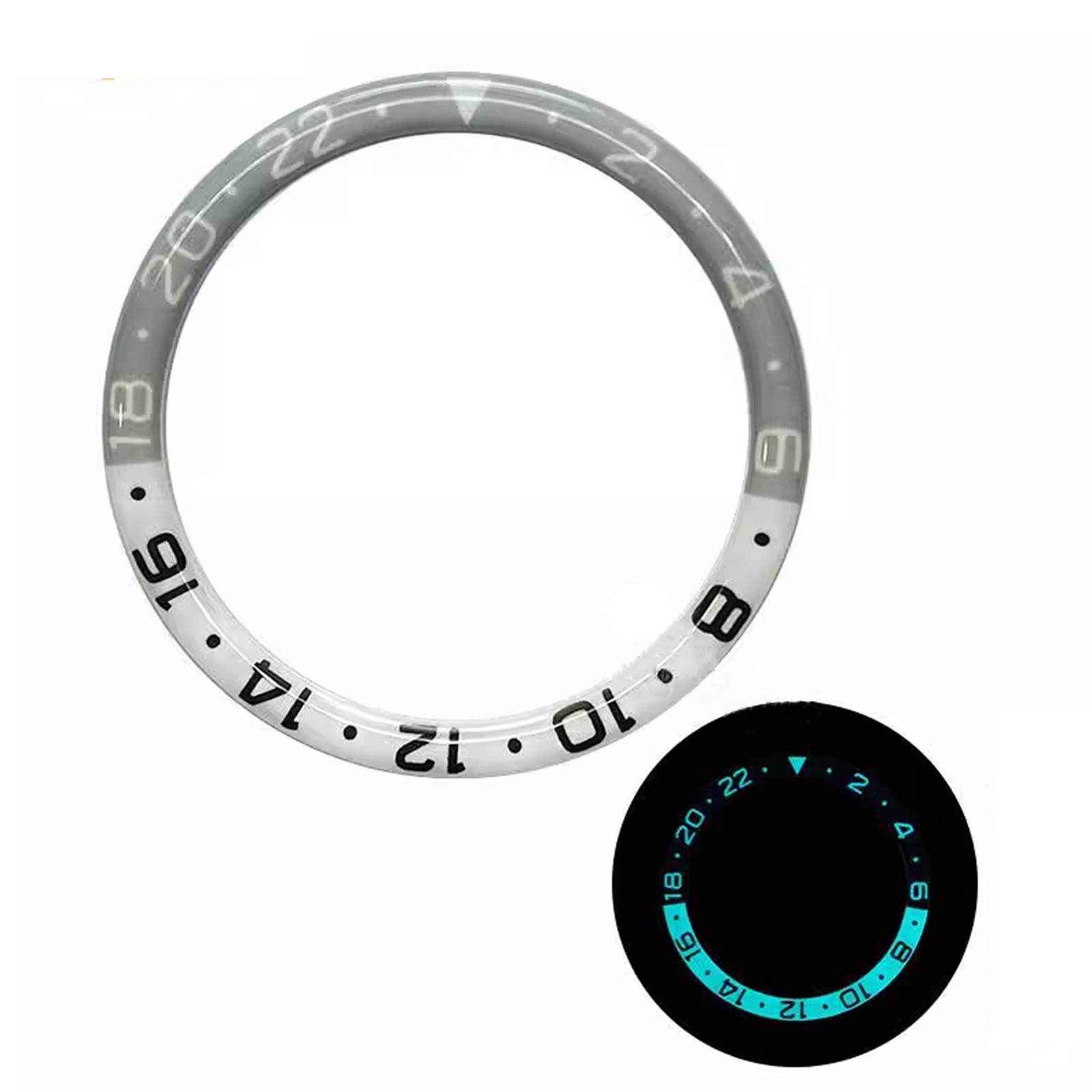 For SUB SKX007 SKX011 Blue Luminous Watch Bezel Insert Ring Outer Diameter 38MM