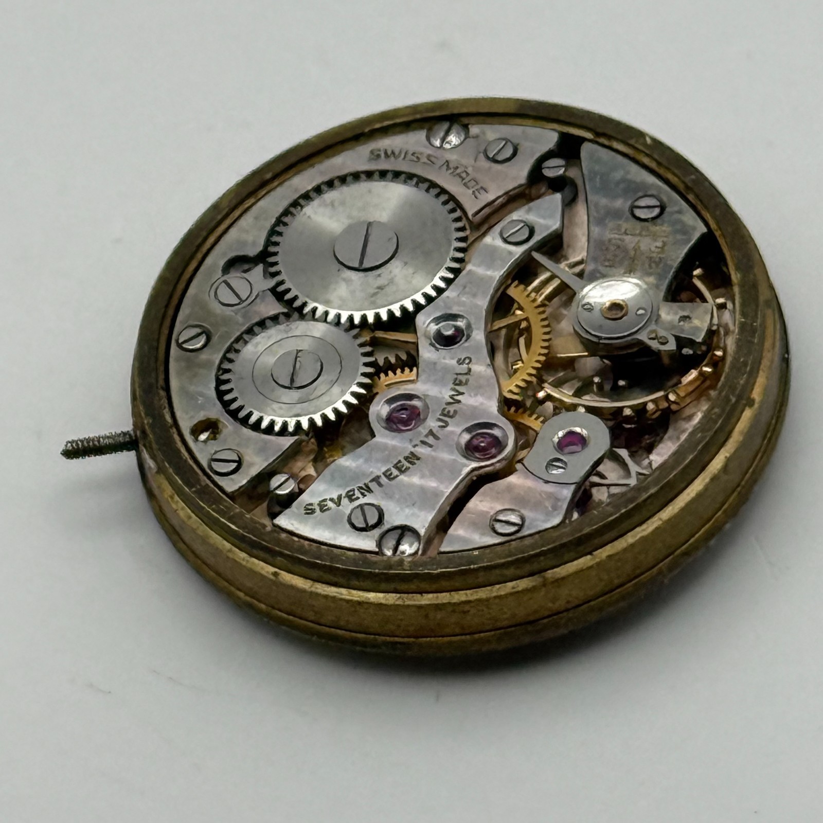 Kendal & Dent London Watch Movement 17 Jewels Manual Wind Vintage Parts 27mm