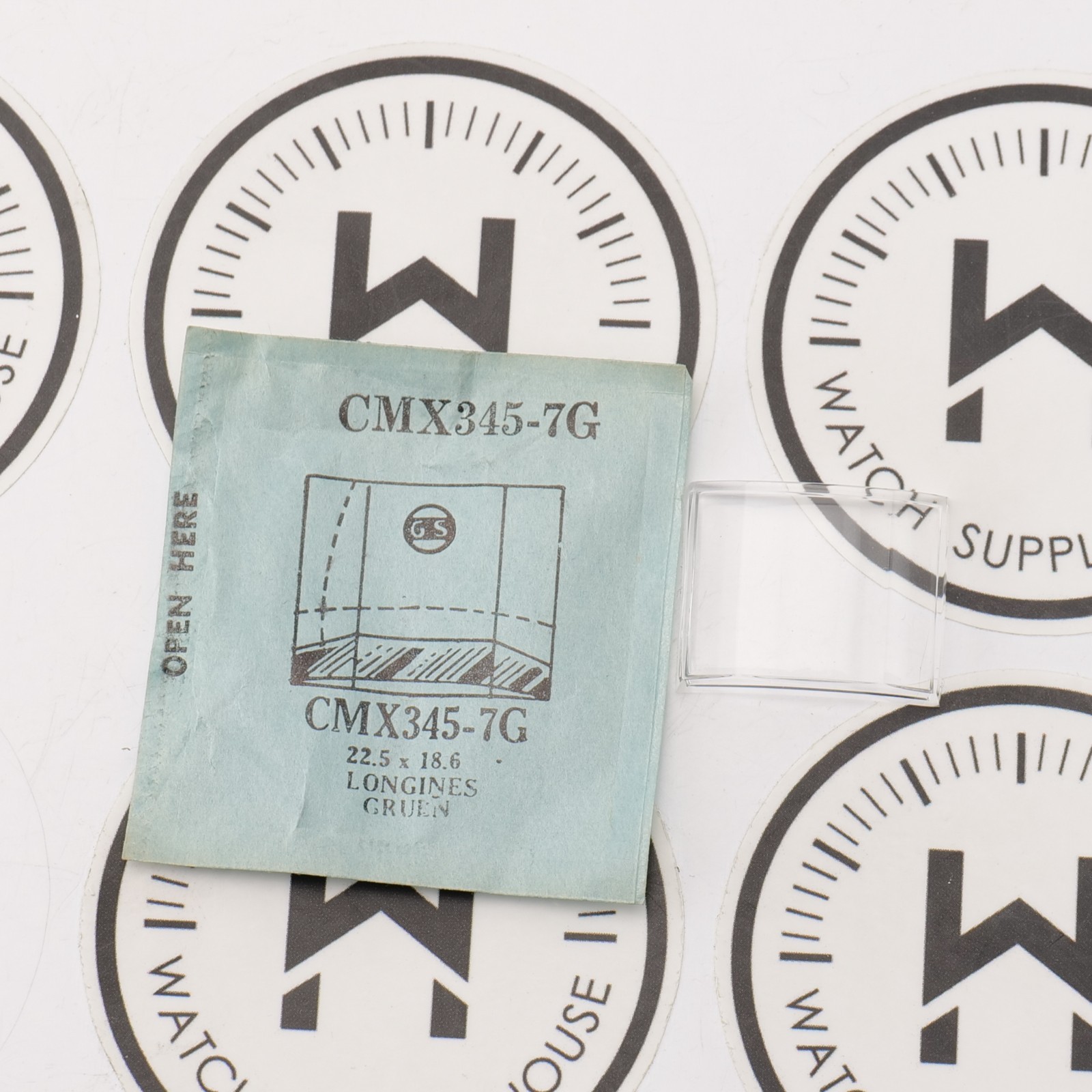 Vintage GS CMX345-7G Crystal Longines Gruen 22.5 x 18.6 New Old Stock Part (MX)