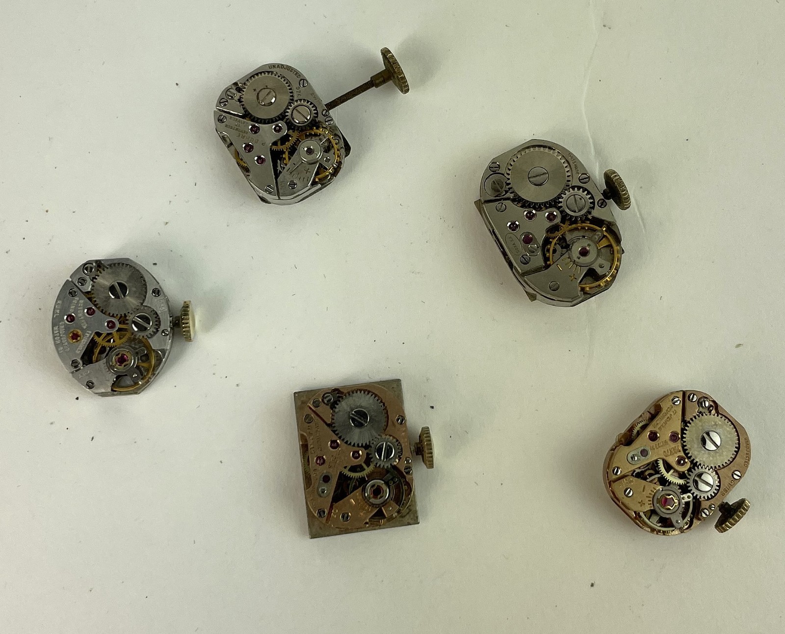 VTG 40’s 50’s Ladies Watch Wind LOT OF 5 – one seems to run, selling parts