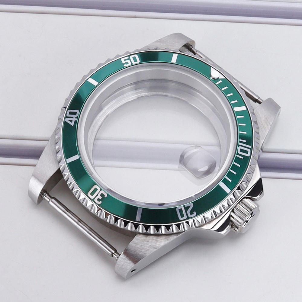 38mm Sub Mod Dive Watch Case Sapphire Glass Back For Seiko NH34 NH35 NH36 NH38