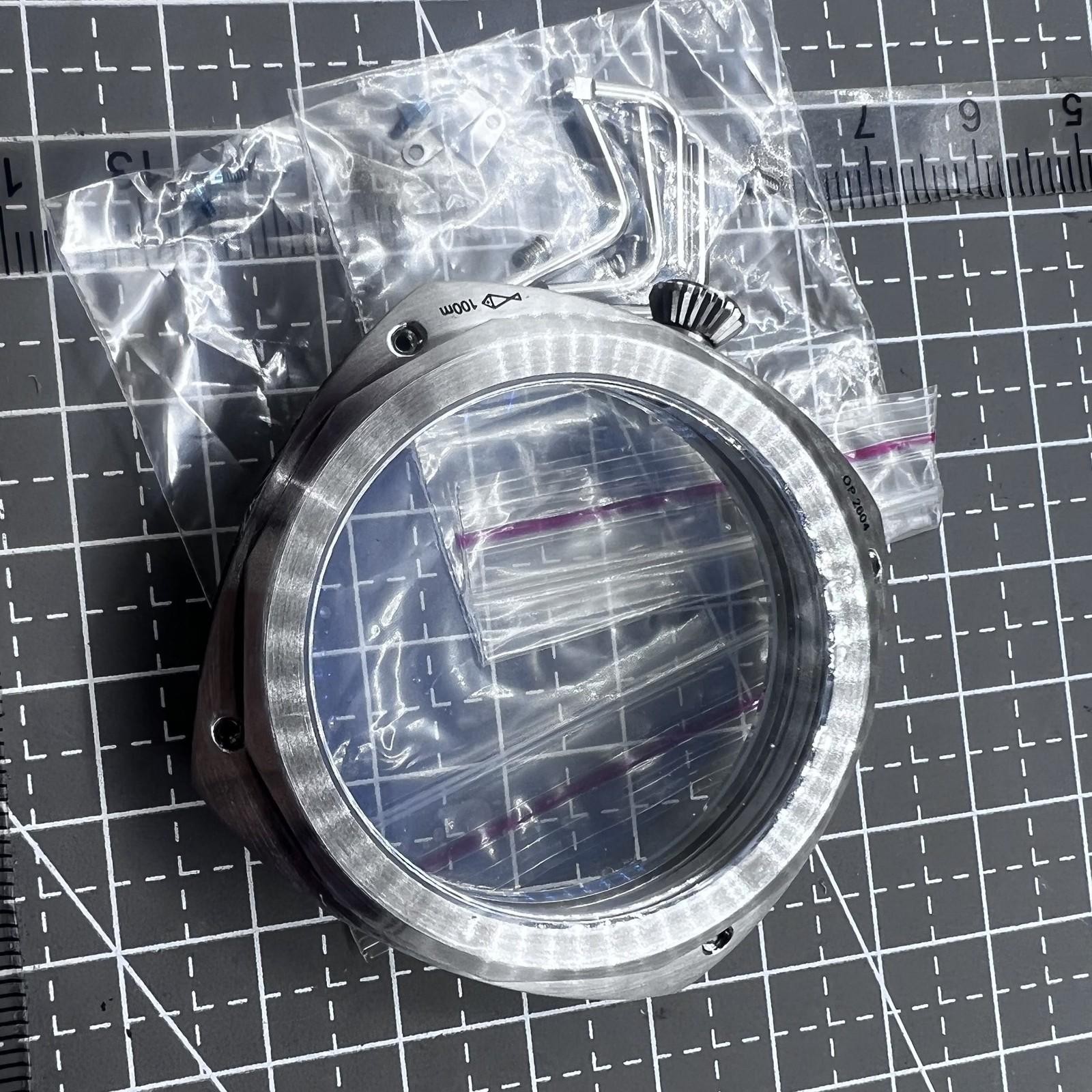 47mm 316L Watch Crystals Carved Watch Case for Seagull ST3600/ST3621/ETA6497/649