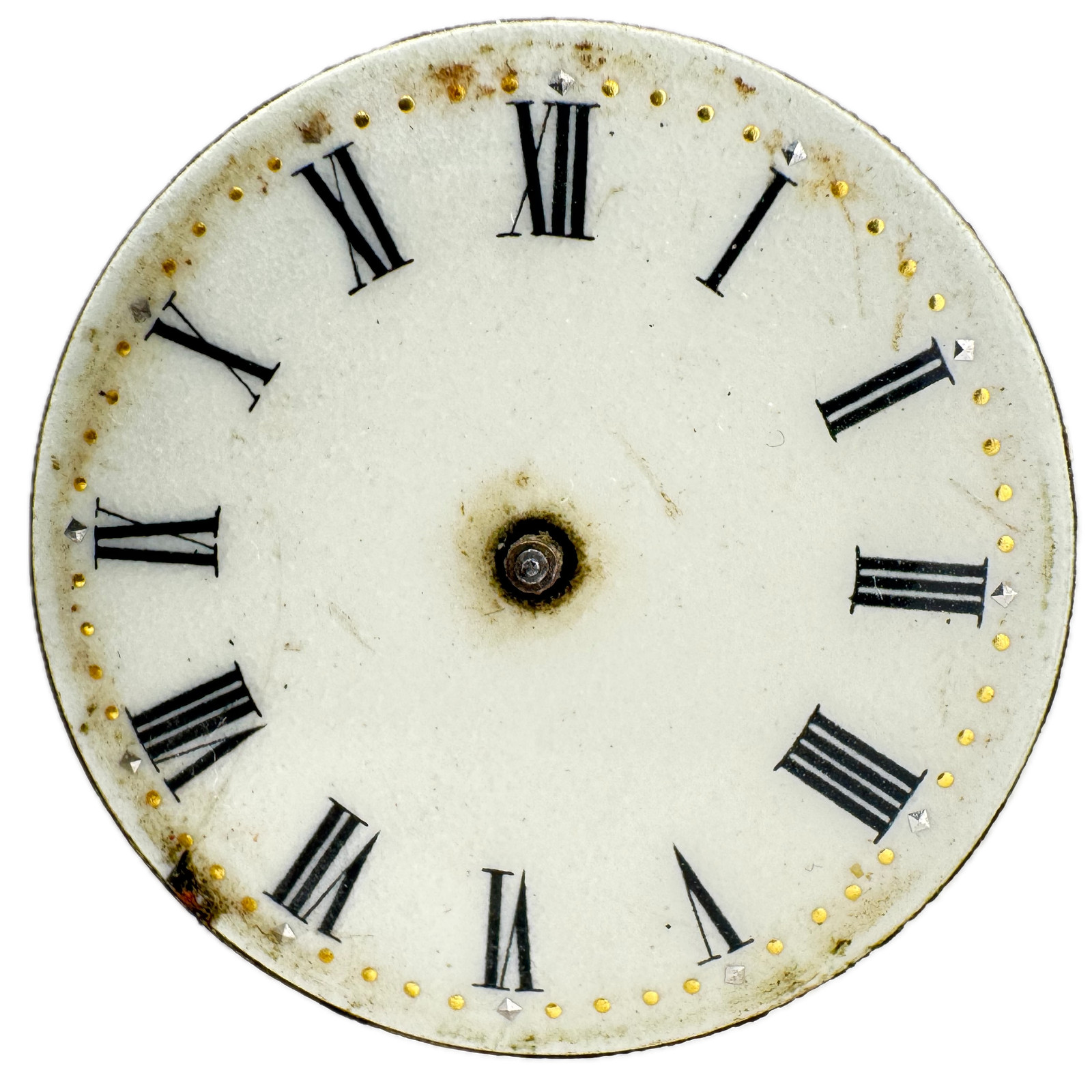 Antique Unbranded Fancy Dial Mechanical Cylinder Escapement Pocketwatch Movement