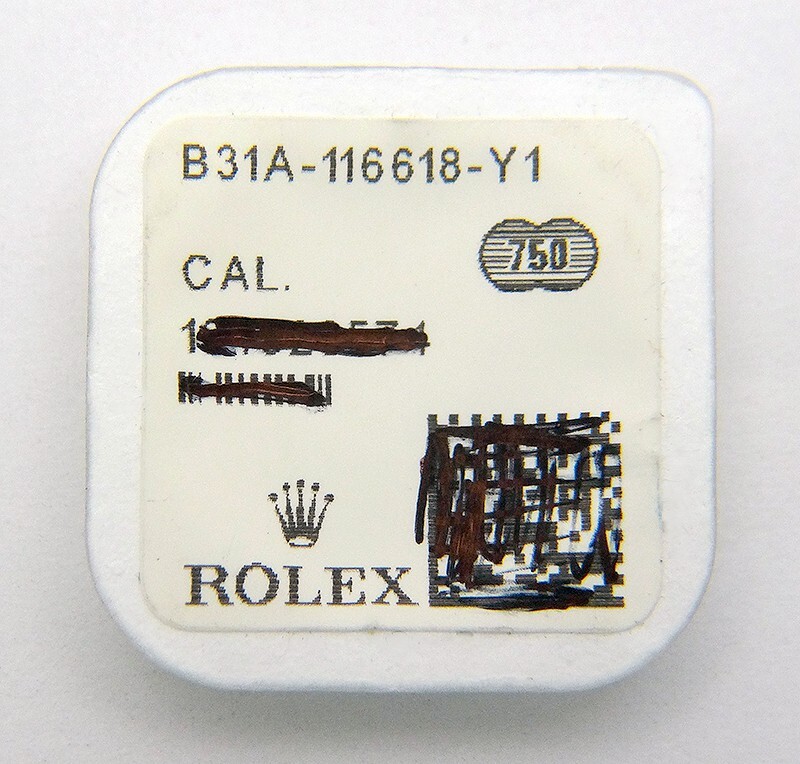 Genuine Rolex B31A 116618 Y1 Submariner 18k Solid Yellow Gold Lume Pearl Pip Dot