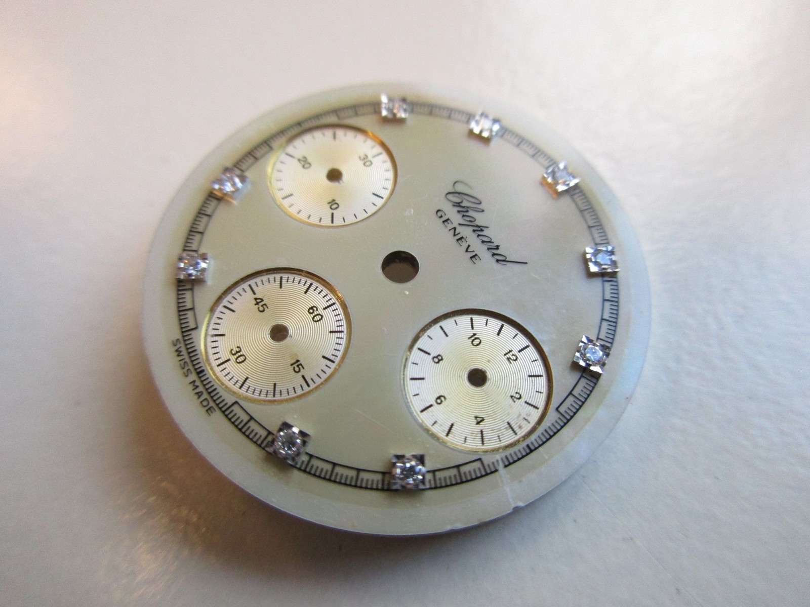 Chopard Geneve MOP Mother of Pearl chronograph watch dial ø 23.6 mm