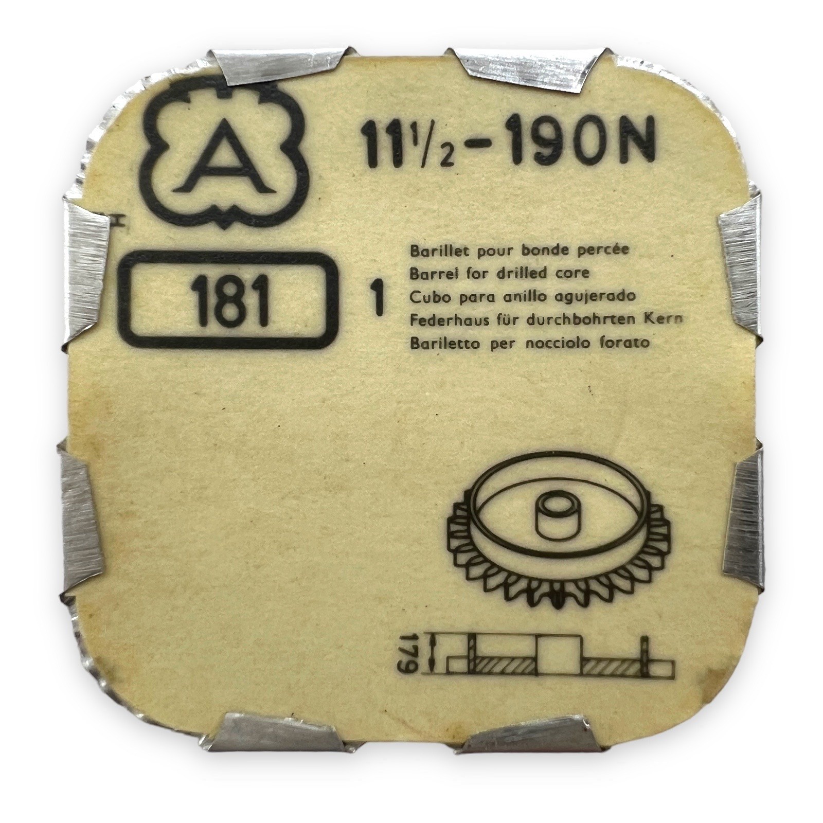 Arogno 190N MAINSPRING BARREL BestFit 181 NOS Fits Multiple, Read List!