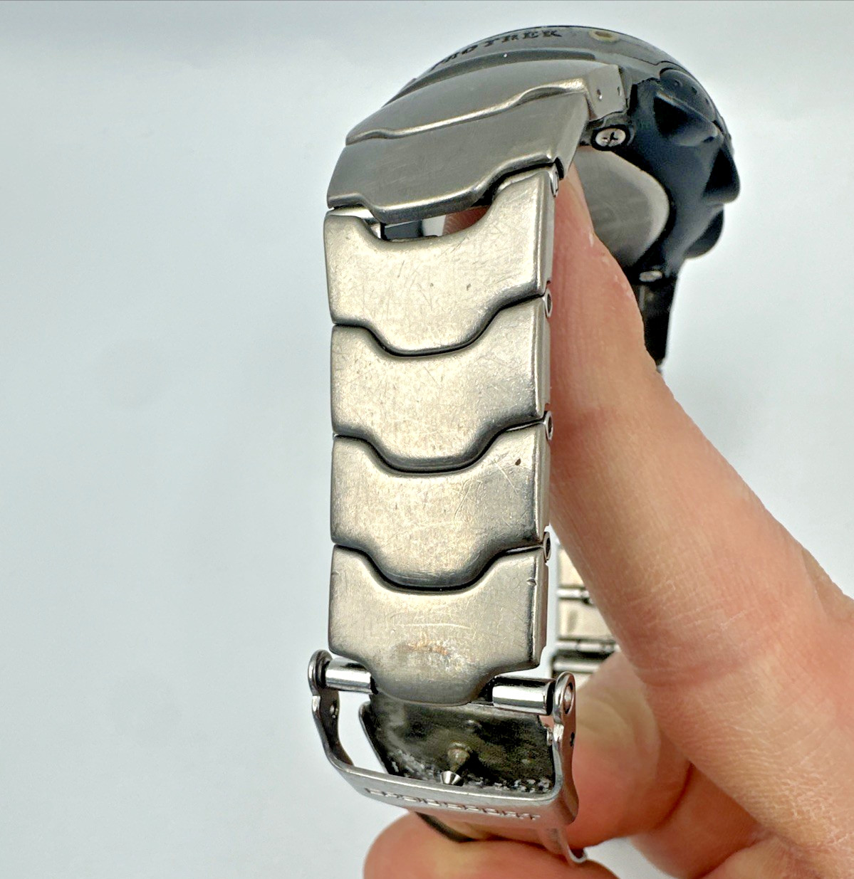Vintage Casio Pro Trek PRG-100T Tough Solar Twin Sensor Titanium Bracelet Works