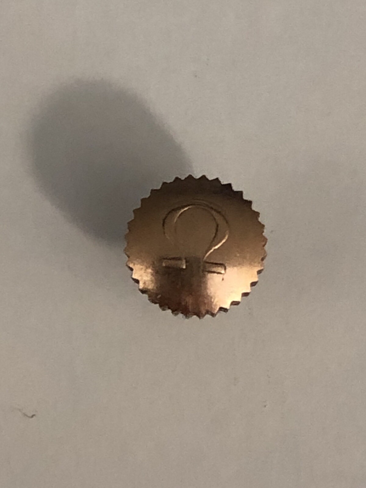 Omega Flat Feet 32 Teeth Pink Rose Gold NOS Watch Crown Original Flat Foot