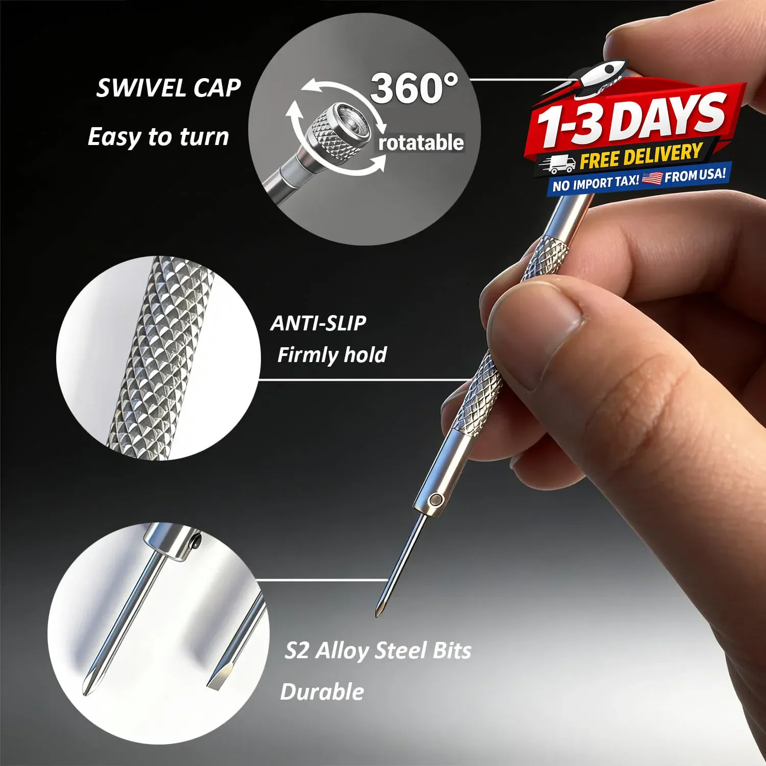 Gold Eyeglass Repair Kit with 18 Sizes Gold-Plated Screws, Style