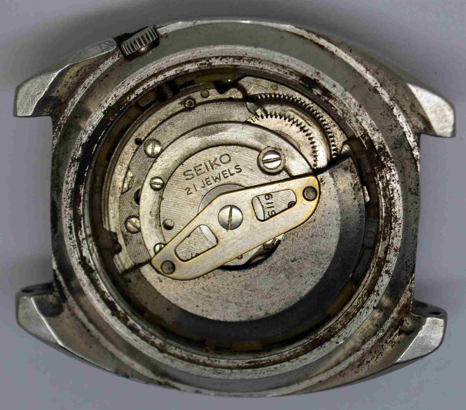 VTG SEIKO Steel Wristwatch. Cal: 6119C. For Service