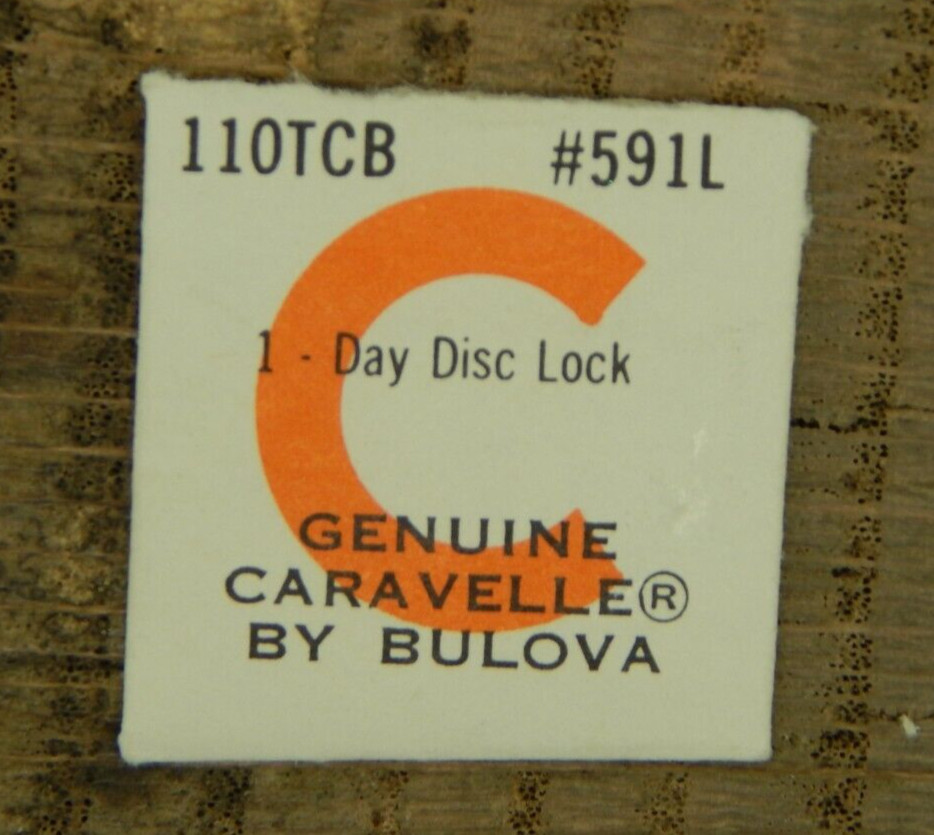 Genuine Caravelle by Bulova Day Disc Lock 110TCB 591L Watch part NEW OLD STOCK