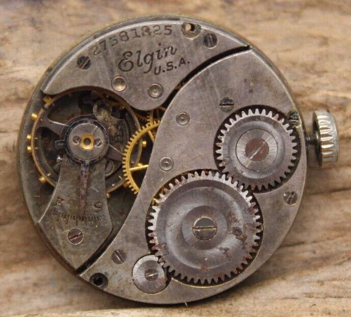 1925 ELGIN 27581825 MEN’S POCKET WATCH MOVEMENT GRADE 430 6/0s 7j (SS)