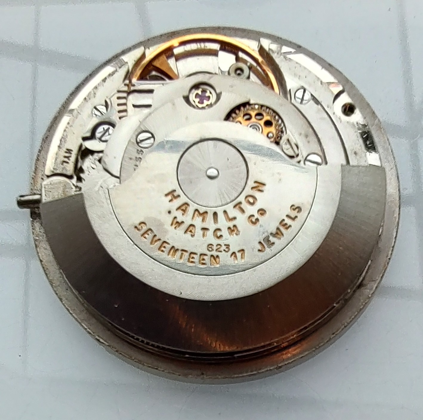 Genuine Gents 17j Hamilton Thin O Matic Movement (Cal 623) in Running Order
