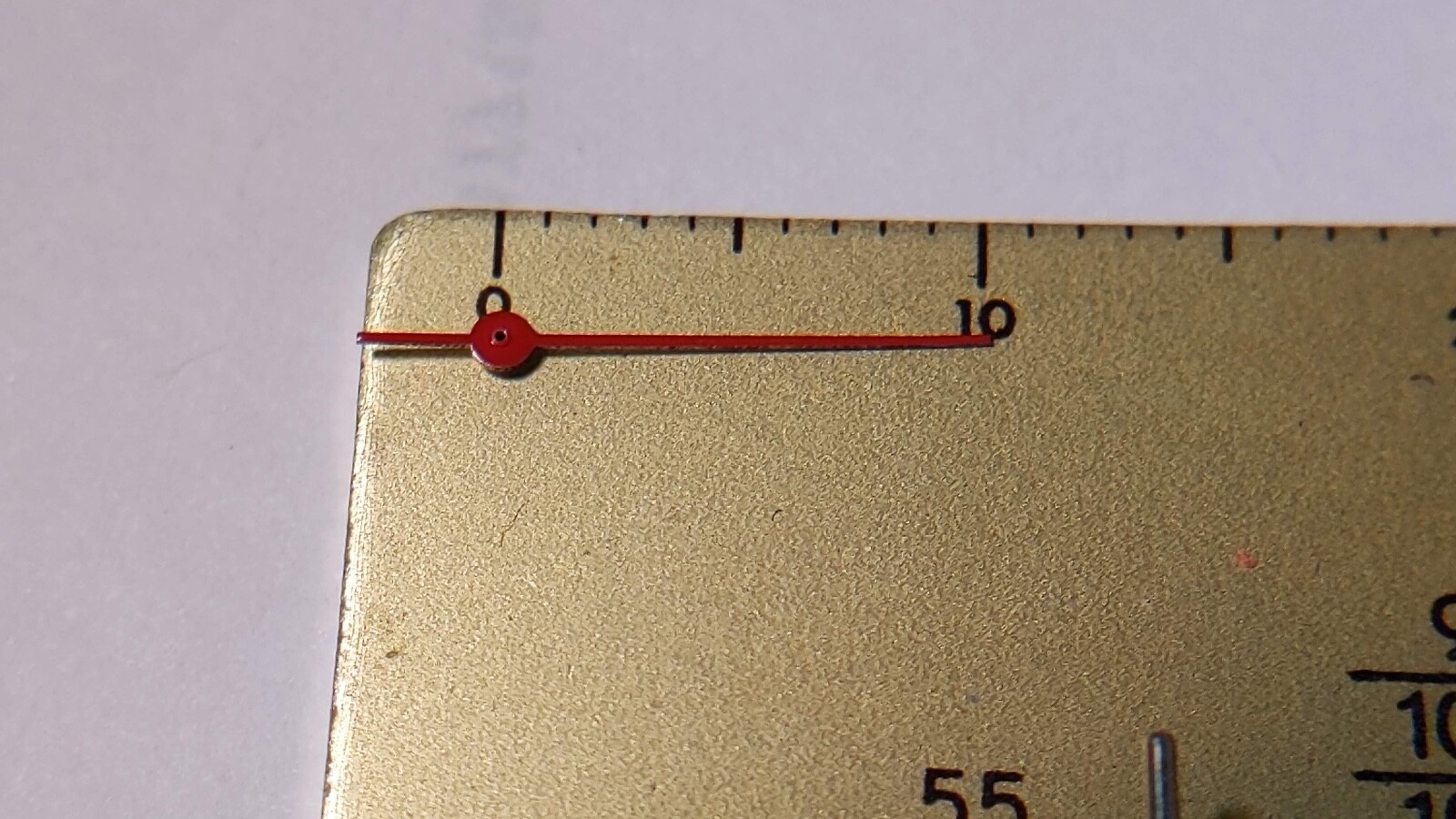 Nickel rouge sweep second hand RED. 18/70 T35, New Rouge, approx 9.7-10mm length