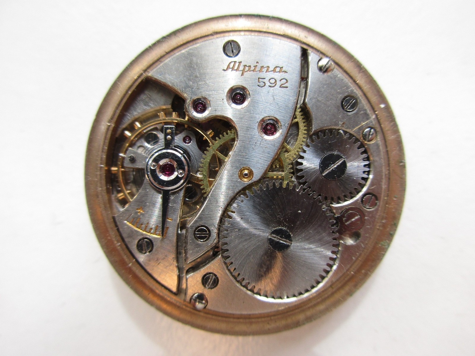 Alpina cal. 592 Swiss vintage watch movement & dial – running