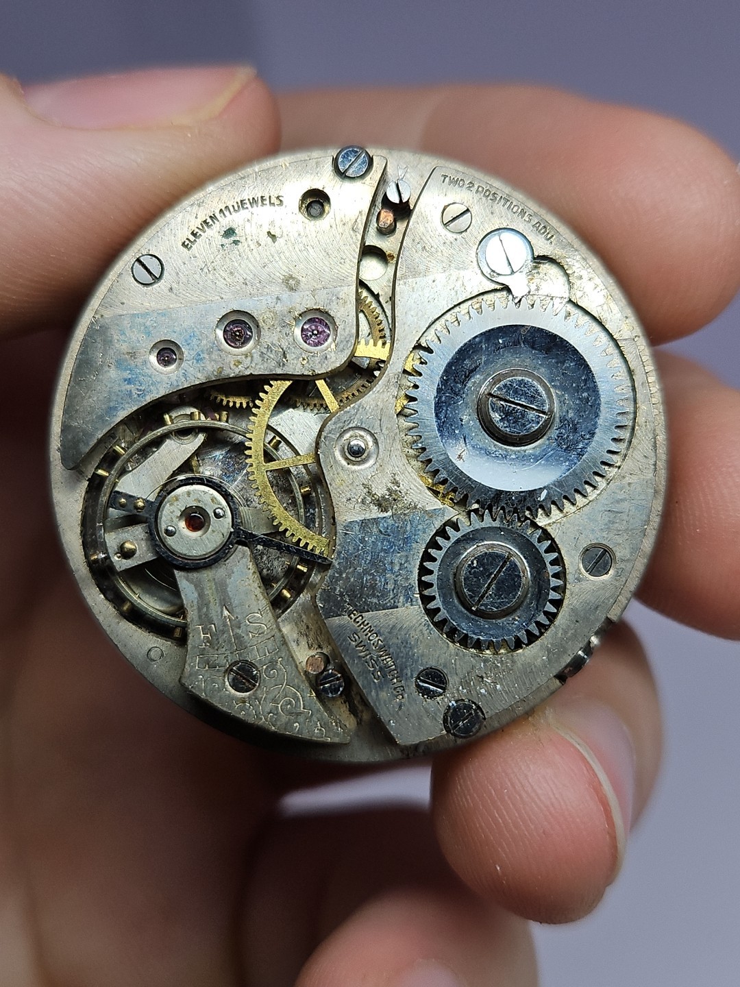 Technos Waldorf Pocket Watch Movement 11j 39.7mm Parts/Repair
