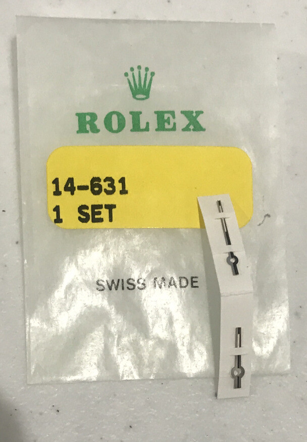 Rolex 1 Minute And 1 Hour Hands 14-631 White Gold/Black Genuine Model 68249