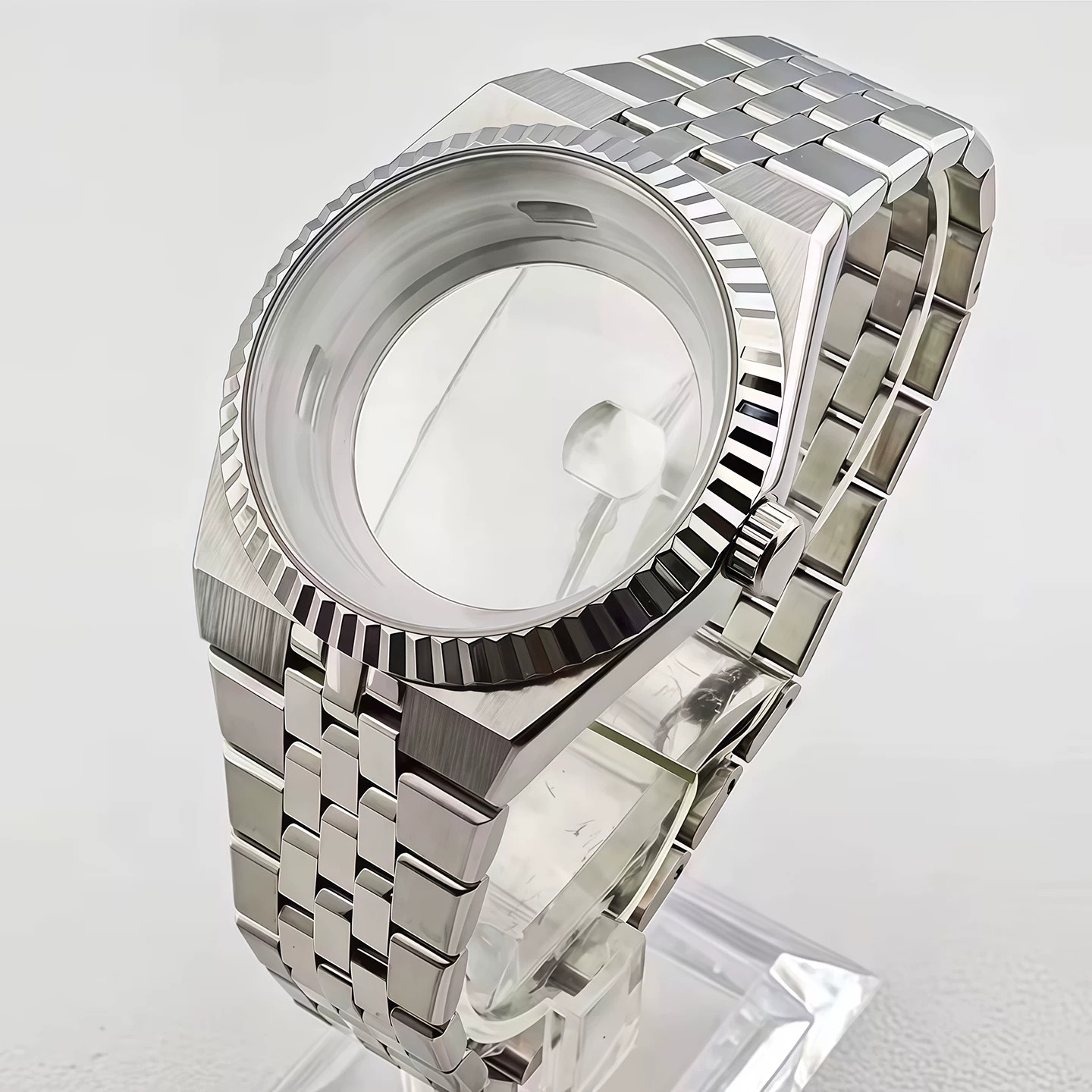 39.5mm Stainless Watch Case+Strap Sapphire for NH35 NH36 Movement 33.8mm Dial