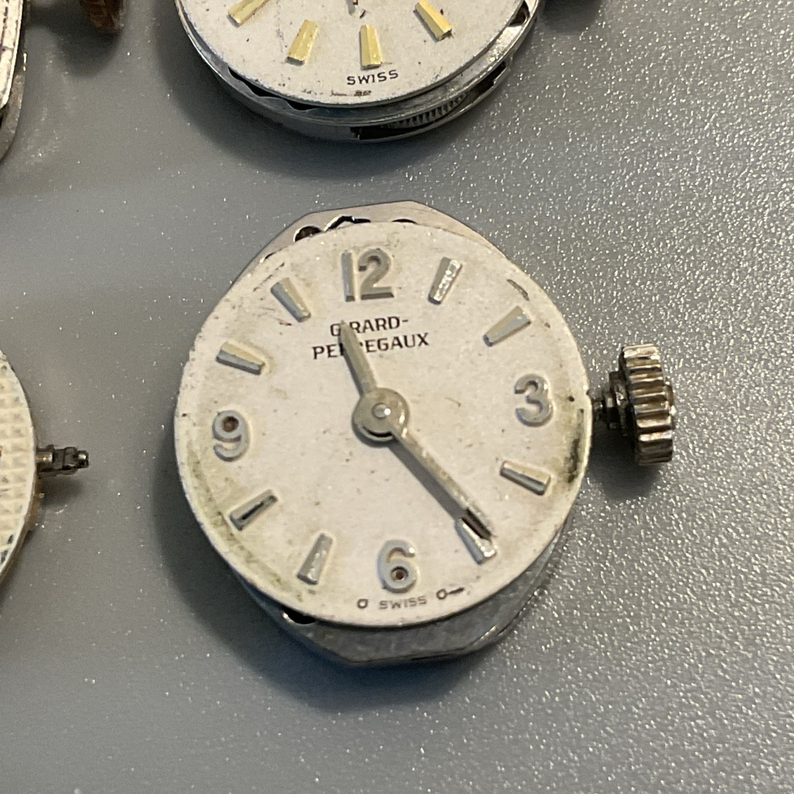 Lot 4 Vintage Girard Perregaux Quartz Wind Up Mechanical Watch Movement Ladies