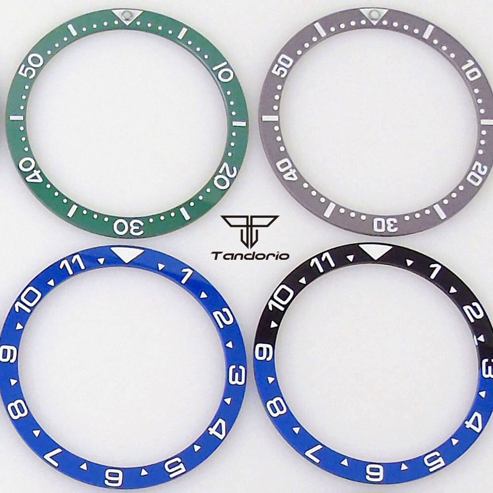 38mm x 31.5mm Flat Ceramic/Alloy Bezel Insert Ring Fit for SKX007/009 Watch