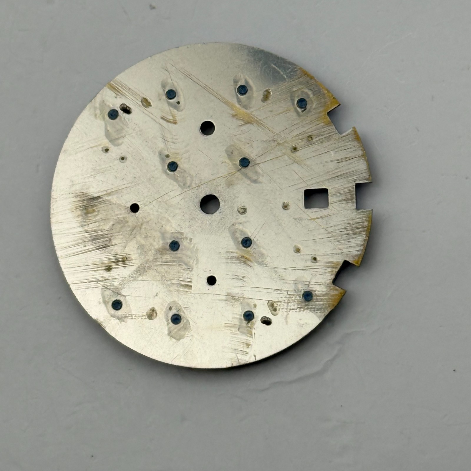 Seiko 7T92-0KE0 Watch Dial Chronograph 100M Blue Japan Spare Parts Repair 30.9mm