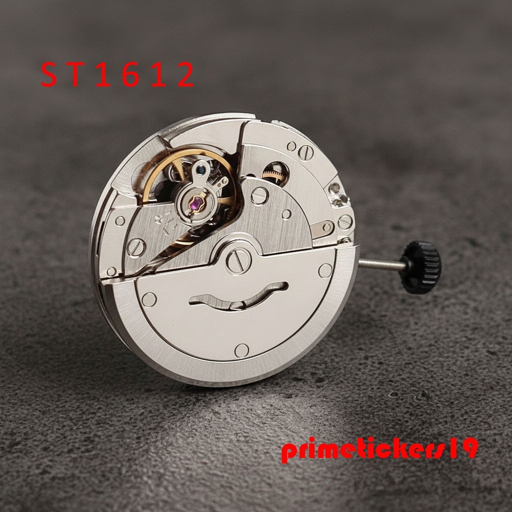 ST1612 Mechanical 21 Jewels Automatic Watch Movement Date 21600VPH High Accuracy