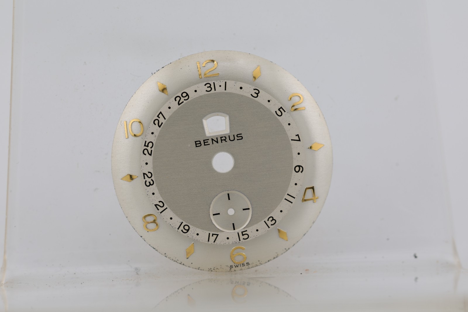 BENRUS DAY / DATE POINTER MID-CENTURY MODERN WRIST WATCH DIAL 28.35mm (OC)